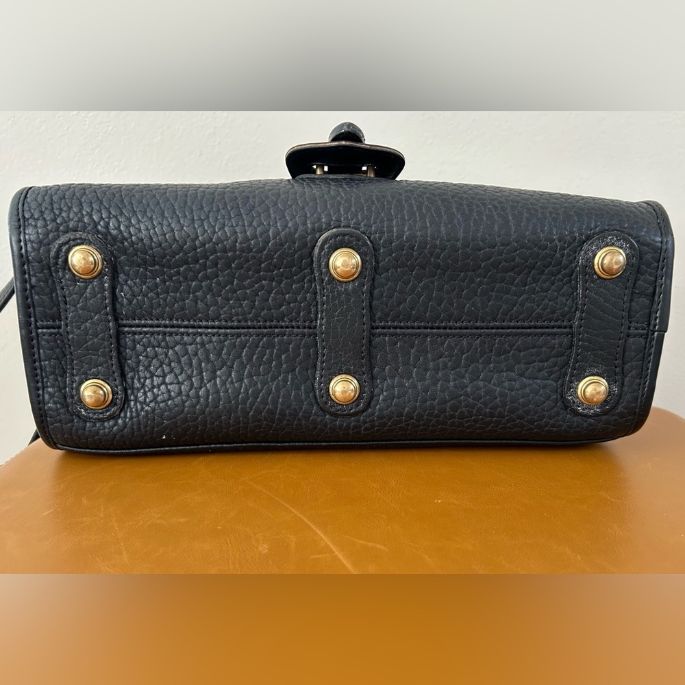 Vintage Dooney & Bourke Essex Large Bag Black Pebbled Leather - Picture 4 of 11
